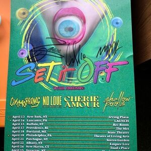Colorful 'Set it Off' Art Poster signed and lenticular